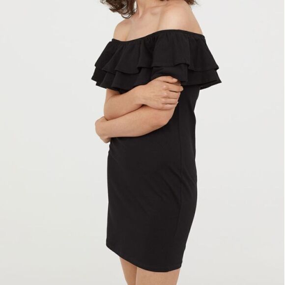 H&M Black Off-the-Shoulder Dress - Picture 1 of 5